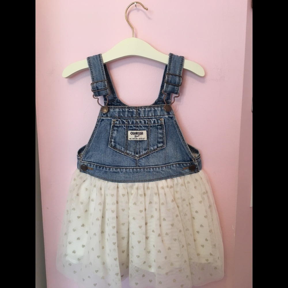EUC OshKosh toddler girl skirt tutu overall 24M